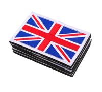 PartyKindom 5 pièces Lot de Écussons Brodés Uk Drapeau Britannique Patchs DIY pour Vêtements Sacs Casquettes Couture Facile et Créative