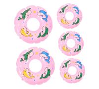 PartyKindom 5 Pièces Lot de Mini Bouées de Natation Décorations Maison de Poupée Anneaux de Natation Miniatures Accessoires Modèles pour Photographie et Décor Couleur