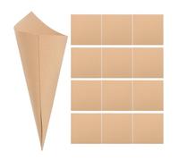 PartyKindom 50 Cônes en Papier Kraft pour Mariage 50 Pièces de Confettis Fleurs, Style Vintage Classique, Papier Résistant et Ruban Adhésif Double-face, pour Décoration de Table