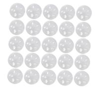 PartyKindom 50 Pièces Accessoires De Jouets à Balle Fauteur De Trouble Insert Couineur Couineurs De Remplacement Fabricant De Bruit De Poupée Balles De Hochet Pour Bébé Plastique Blanche