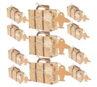 PartyKindom 50 pièces Boîtes Cadeau Vintage Valise Coffrets Élégants pour Bonbons Mariage Fête Boîte Rangement Douceurs Robuste et Décorative