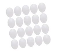 PartyKindom 50 pièces Lot de Œufs de Pigeon Factices Solides pour Bricolage Décoration Créative et Leurres Pigeons Réalistes Surface Lisse et Design Simulé
