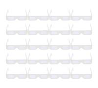 PartyKindom 50 Pièces Lunettes 3d à Diffraction Blanches en Papier | DIY Personnalisables, Effet de Diffraction 3d, Légères et Portables, pour Fêtes de Noël et Nouvel An