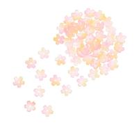 PartyKindom 50 pièces Perles Intercalaires Fleurs Cerisier Verre Dégradé Transparentes à Pétales Mini Spacers pour Bijoux DIY Bracelets Boucles Oreilles Colliers Artisanaux