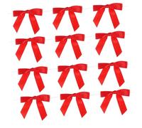 PartyKindom 50 Pièces Petits Nœuds Ruban Polyester Rouge pour Décoration Mariage DIY et Accessoires Mini Nœuds Ajustables pour et Décorations Festives