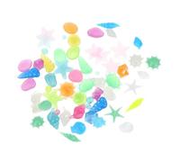 PartyKindom 50 pièces Phosphorescentes pour Aquarium Gravier Décoratif Lumineux pour Bassin et Jardin Galets Lisses pour Décoration de Plantes et Aquarium