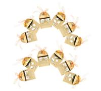 PartyKindom 50pièces Boîtes à Bonbons Étoile Et Lune Moyen- Avec Ruban Souvenirs De Mariage Mini Boîtes Pour Anniversaires Noël Et Fêtes Élégantes