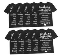 PartyKindom 50pièces Étiquettes De Lavage pour Vêtements Cartes Instructions De Nettoyage Shirts Et Chemises Guide Pratique Entretien des Vêtements