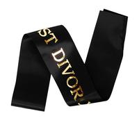 PartyKindom 5pcs Écharpes de Divorcée Noires en Tissu Élégant pour Fêtes de Célibataires, Confortables et Solide, Accessoires Sophistiqués pour Occasions Spéciales
