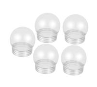 PartyKindom 5pièces Boules à Neige Transparentes Plastique avec Couvercle Kit De Création De Boules De Neige pour Décorations De Noël Et Activités Manuelles pour Garçon Fille