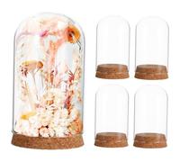 PartyKindom 5pièces Cloche Verre pour Micro-Paysage Verre pour Fleurs Immortelles Lot de Couvercles De