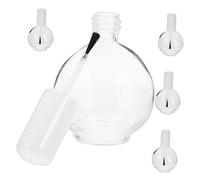 PartyKindom 5pièces Flacons Vides à Ongles Verre Rechargeables Avec Brosse Et Couvercle Blanc Petits Flacons Portables Pour Nail Art Et Gel Polish
