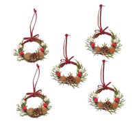PartyKindom 5pièces Lot de Mini De Noël Décorations Suspendues Artisanales pour Armoires Fenêtres Sapin De Noël