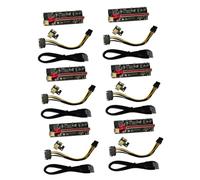 PartyKindom 6 Ensembles Pci-e Riser Extender Cable GPU Adapter with Fixed Buckle for Mining Computer Accessories Compatible RX Graphics Card