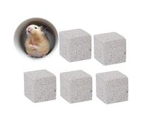 PartyKindom 6 pièces à Mâcher Calcium pour Hamster Rat Chinchilla Lapin Jouets de Broyage Dentaire pour Petits Rongeurs Bloc Carré Naturel