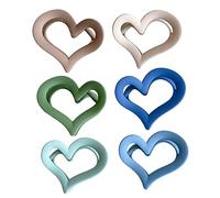 PartyKindom 6 Pièces Agrafe D'amour Griffes Pinces à Cheveux Coeur Pour Femmes Coups De Cheveux Clips De Griffe De Cheveux Clip à Cheveux De Griffe De Coeur Pinces à Cheveux Uniques Acrylique