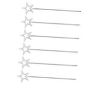 PartyKindom 6 Pièces Baguette Étoile Accessoires pour Fêtes et Cosplay Baguettes Légères et Colorées pour Performances Scéniques