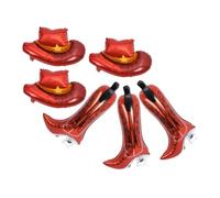 PartyKindom 6 Pièces Ballons Forme de Chapeau de Cow Boy Bottes Décorations pour Anniversaires de Cowgirl