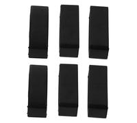 PartyKindom 6 pièces Connecteurs de Remplacement pour Bracelets de Montre Boucles de Sécurité Tpu Noir pour