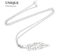 PartyKindom 6 Pièces Crystal Cage Choker Set With Adjustable Link Chain Raw Stone Pendant Holder Necklace For Women Stylish Clavicle Jewelry Gift