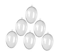 PartyKindom 6 Pièces Décoration De La Maison De Pâques Boîtes De Pâques DIY Pendaison De Pâques Métier D'oeufs De Pâques Œufs De Pâques Suspendus Transparent Plastique