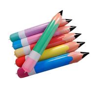 PartyKindom 6 pièces Décorations Gonflables Crayons PVC Accessoires de Fête Colorés pour Retour à École Décorations de Salle de Classe Jouets Prop pour Photo Jaune Rose Bleu Vert Rouge