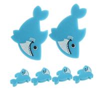 PartyKindom 6 Pièces Éponges de Bain Animaux pour Garçon Fille Éponges Exfoliantes Forme de Requin Jouets de Bain Cartoon pour Bébés avec Séchage Rapide et Prise Facile