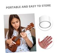 PartyKindom 6 Pièces Glass Guitar Slide Rings For Acoustic Electric Bass Transparent Finger Sliders For Blues Jazz Country Music Performance Stability And Control