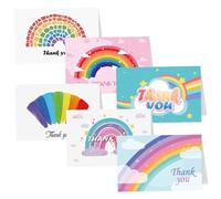 PartyKindom 6 pièces Lot de Cartes de Remerciement pour Instituteur Pliable Carte de Gratitude pour Enseignants Adaptée à Message Dappréciation