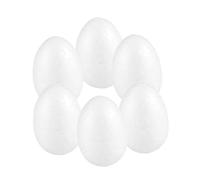 PartyKindom 6 pièces Lot de Œufs Décoratifs Mousse pour Bricolage de Pâques Œufs DIY à Peindre Modèles pour Décoration Intérieure et Activités