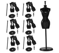 PartyKindom 6 Pièces Mini Mannequin Pour Poupées Support Robe Plastique Robuste Compatible Vêtements Miniatures Collectionnaires