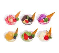 PartyKindom 6 Pièces Modèle de Dessert Artificiel Réaliste en PVC