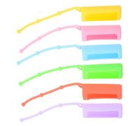 PartyKindom 6 Pièces Set de Manchons Silicone Colorés pour Flacons Roll Protection Antidérapante et Résistante Housse de Transport Sécurisée pour Huiles Essentielles