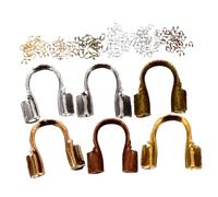 PartyKindom 600 pièces U Shape Wire Guard Crimp Beads Jewelry Making Accessories For DIY Bracelets And Necklaces