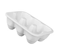 PartyKindom 6grilles Support à Œufs Céramique Pour Réfrigérateur Plateau De Rangement à Compartiments Boîte Organisatrice Antichoc