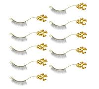 PartyKindom 6paires Outil Exposition Pour Extension De Cils Accessoire Aide Au Greffage Magnétique Doré Pour Salon Présentation Et Essai De Faux Cils