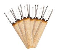 PartyKindom 6pièces Brochettes De Multifonction Fourchette à Barbecue Pratique Support à Compact Accessoires Pour Réutilisables Piques à Fruits Et Barbecue