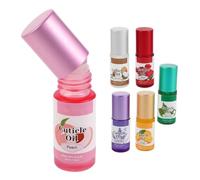 PartyKindom 6pièces Lot de Huile pour Cuticules Revitalisante Naturelle Hydratante Répare Contour Ongles Application Facile Bille Absorption Rapide