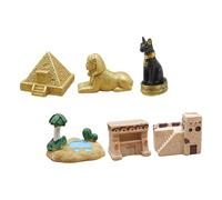 PartyKindom 6pièces Statues Miniatures De Égypte Ancienne Figurines Décoratives De Pyramide pour Amateurs De Culture Égyptienne Et Décor De Bureau