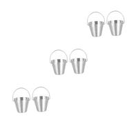 PartyKindom 6pièces Support à Acier Inoxydable Pour Cuisine Conteneur à Pratique Pour Vapeur Pour Teppanyaki Et Maison