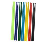 PartyKindom 7 paires Baguettes Nylon Légères Accessoires Batterie Pour Débutants Garçon Fille Musiciens
