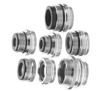 PartyKindom 7 pièces Kit Dadaptateurs Robinet Cuisine Raccord pour Tuyau Jardin Connecteur Multi pour Évier et Robinet Fuite et Corrosion Compatible Raccords Standards