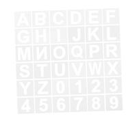 PartyKindom 72 pièces Pochoirs Lettres Alphabet Plastique Réutilisables pour Peinture Spray Précise Bricolage Artisanat et Projets de Signalisation