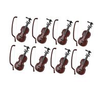 PartyKindom 8 ensembles Miniature Violin Decor Accessories Musical Instrument Model For Home And Christmas Tree Decoration
