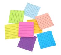 PartyKindom 8 pièces Bloc-notes Adhésif Petit Format Couleurs avec Lignes pour Prise de Notes Lisse Autocollants Mémo Polyvalents pour Bureau École et Organisation