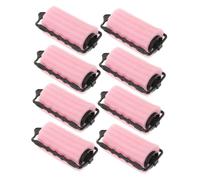 PartyKindom 8 Pièces boucles long coiffure curl éponge flots confortable gros rouleaux éponge pour cheveux rouleaux de nuit petites rouleaux d'éponge pour les cheveux Plastique rose