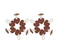 PartyKindom 8 Pièces Boutons en Corne pour Manteaux, Accessoires de Fermeture Sécurisée, Design Petit Format en Cuir Artificiel, pour Vêtements Quotidiens et Événements Professionnels