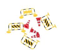 PartyKindom 8 Pièces Jouets De Route Prudence Parking Message Barrière Dehors Blocs Pliant Nombre Barrage Routier Voiture Avertir Cônes Bars Obstacle Site Pôle Parc Jouer Pré Arrêt Abdos
