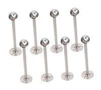 PartyKindom 8 pièces Support Plafond Acier Inoxydable Fixation Robuste pour Tringle à Rideaux et Penderie Capacité Renforcée Montage Plafond Support Multifonction pour Barres de Rangement