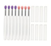 PartyKindom 8 pièces Transparent Silicone Lip Mask Applicators With Lid Portable Eyeshadow Brush Set For Precise Makeup Application Lightweight And Travel Friendly